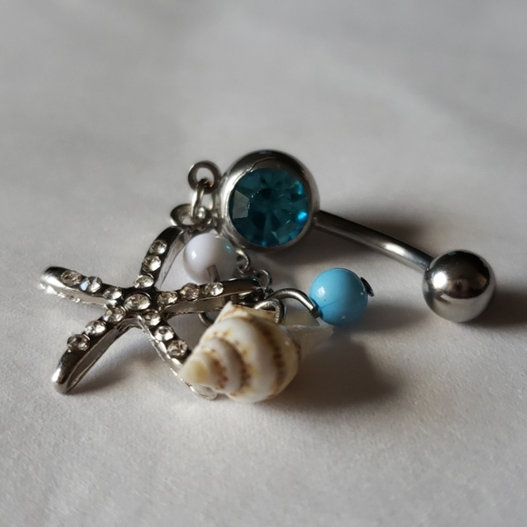 Seashell inspired bellybutton ring - Picture 3 of 3